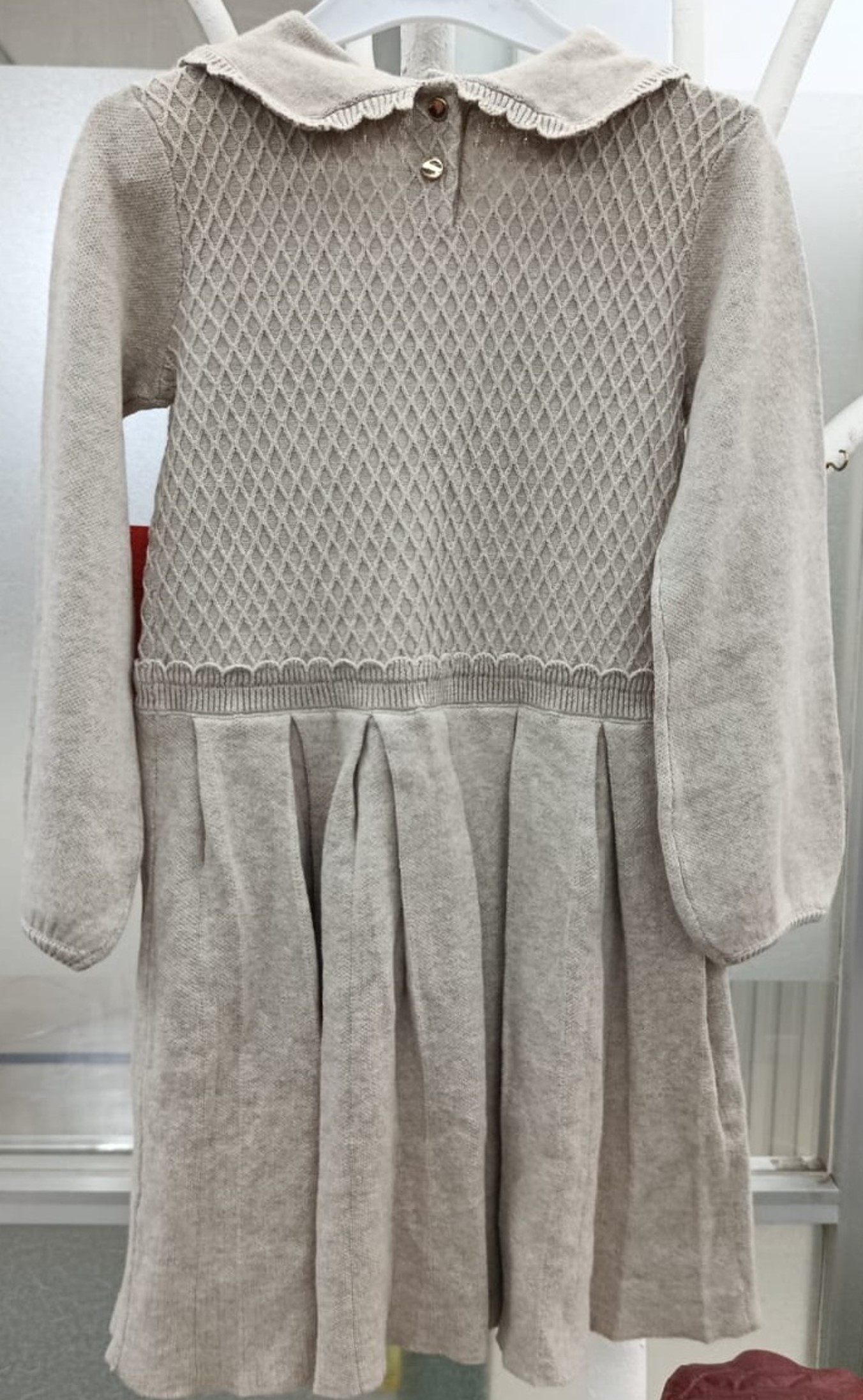 girls long pleat dress