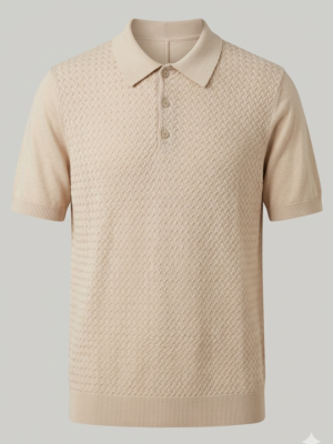 men's jacquard polo