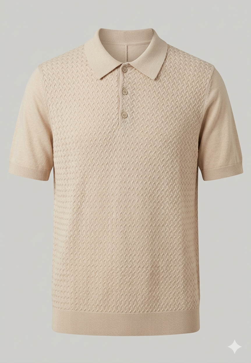 men's jacquard polo